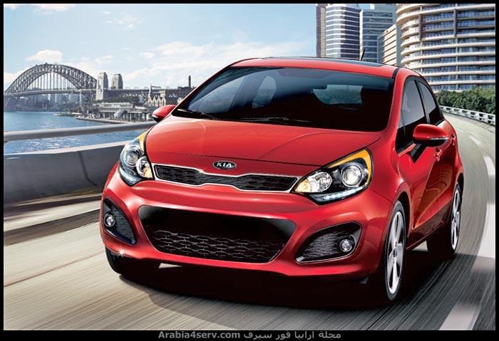 كيا ريو 2015 هاتشباك حمراء